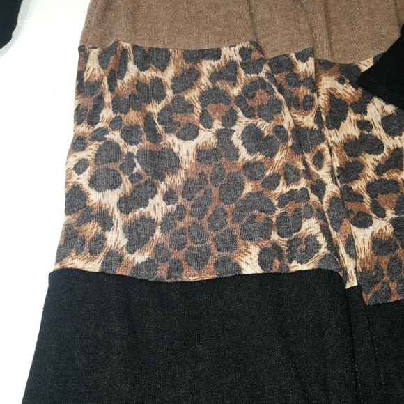Last 1! Mocha leopard and Black Cardigan S - Picture 6 of 6